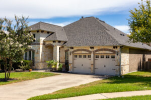 A brand new roof in Round Rock, TX, by Alpha Roofing.